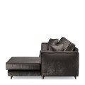 Narożnik Kendall Sofa with Chaise Longue Right, velvet, grimaldi grey