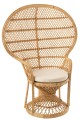 Fotel Chair Peacock With Cushion Rattan Natural
