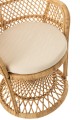 Fotel Chair Peacock With Cushion Rattan Natural