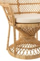 Fotel Chair Peacock With Cushion Rattan Natural