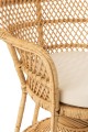 Fotel Chair Peacock With Cushion Rattan Natural