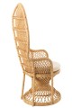 Fotel Chair Peacock With Cushion Rattan Natural