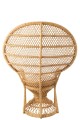 Fotel Chair Peacock With Cushion Rattan Natural