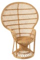 Fotel Chair Peacock With Cushion Rattan Natural
