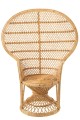 Fotel Chair Peacock With Cushion Rattan Natural