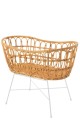 Kołyska z materacem Rattan/Metal Natural/White