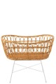 Kołyska z materacem Rattan/Metal Natural/White