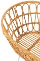 Kołyska z materacem Rattan/Metal Natural/White