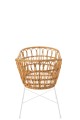Kołyska z materacem Rattan/Metal Natural/White