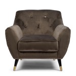 Fotel Modena Armchair, velvet III, anthracite