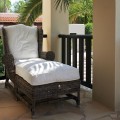 Podnóżek Outdoor Rustic Rattan Nicolas Wing Chair Footstool