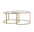 Stoliki kawowe DUARTE glass-gold