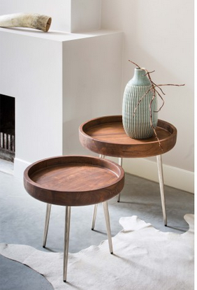 Stolik kawowy CALUMA wood nickel
