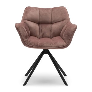 Fotel Carnaby Dining Armchair, velvet III, rose stain