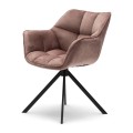 Fotel Carnaby Dining Armchair, velvet III, rose stain