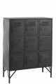 Komoda 9doors Metal Black