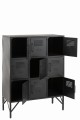 Komoda 9doors Metal Black