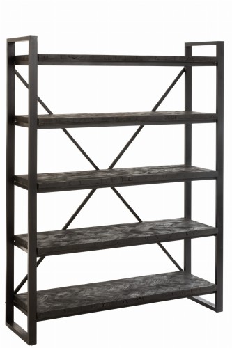 Regał Grub Mango Wood Iron Black