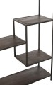 Regał Fien 10 Planks Mango Wood Iron Dark Brown Black