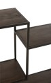 Regał Fien 10 Planks Mango Wood Iron Dark Brown Black