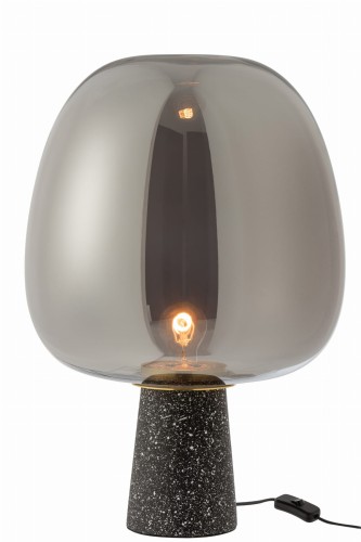 Lampa Jumbo Glass/Cement Silver