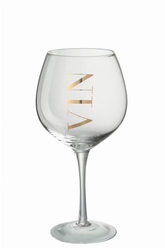 Kieliszek White Glass Transparent/Gold