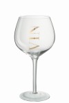 Kieliszek Red Glass Transparent/Gold