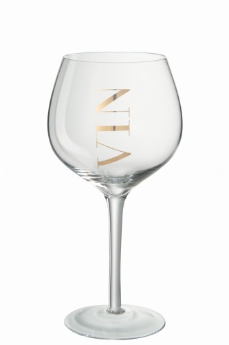 Kieliszek Red Glass Transparent/Gold