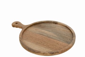 Deska okrągła z rączką Mango Wood Natural  