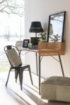 Biurko Console Wood/Metal Natural/Black