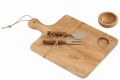 Deska w zestawie do serwowania Cheese Board+Knife+Bowl Mango Wood Natural