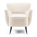 Fotel Laurel Armchair, bouclé, white sand