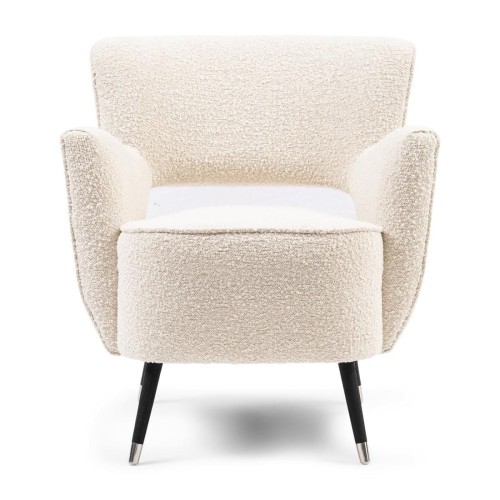 Fotel Laurel Armchair, bouclé, white sand