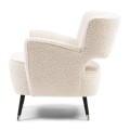 Fotel Laurel Armchair, bouclé, white sand