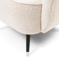 Fotel Laurel Armchair, bouclé, white sand