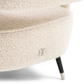 Fotel Laurel Armchair, bouclé, white sand