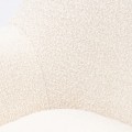 Fotel The Jill Swivel Chair, bouclé, white sand