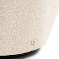 Fotel The Jill Swivel Chair, bouclé, white sand