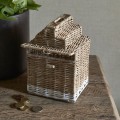 Skarbonka Rustic Rattan Happy Home Money Saver