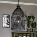 Lampa Rustic Rattan Fishing Basket Hanging Lamp