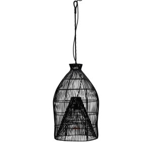 Lampa Rustic Rattan Fishing Basket Hanging Lamp
