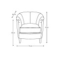 Fotel Rue Royale Armchair, pellini, coffee