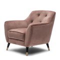 Fotel Modena Armchair, velvet III, rose stain