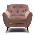 Fotel Modena Armchair, velvet III, rose stain