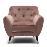 Fotel Modena Armchair, velvet III, rose stain