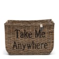 Koszyk rattanowy Rustic Rattan Bicycle Basket Take Me Anywhere