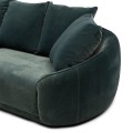 Sofa Courtney Sofa 3,5 Seater, velvet IV, turquoise