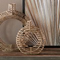 Waza Rustic Rattan Round Decoration Vase M