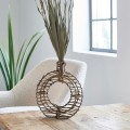 Waza Rustic Rattan Round Decoration Vase M