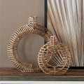 Waza Rustic Rattan Round Decoration Vase M